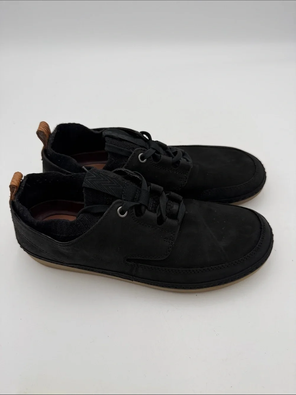 Clarks nature Men's Black Casual Lace-Up Shoes 8.5 leather upper casual office